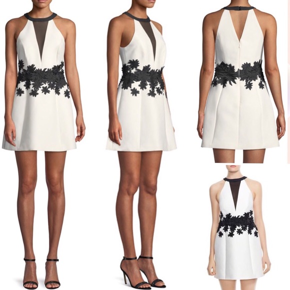 Halston Heritage floral embroidered dress NWT sz2 - Picture 3 of 4